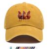 pc Three Brown Hens Pattern Print Baseball Cap Fashion Fun Animal Design Comfortable Breathable Duck Tongue Hat Unisex Adjustab