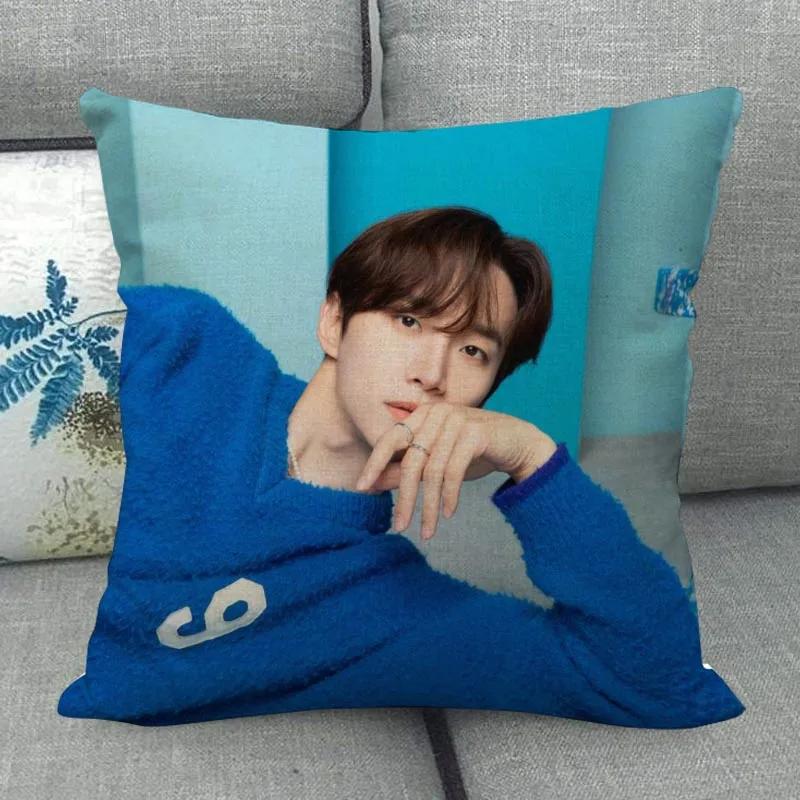 Kpop Lee Junho Pillowcase High Quality Home Textile Cotton Linen Fabric 45x45cm One Side Decoration Pillow Cover New WJY10.16