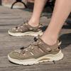 Mens Leather Beach Sandals Quick Dry Water Shoes Non Slip Summer Outdoor Walking Flip Flop Cool Casual Sandalias Man Beach Flats