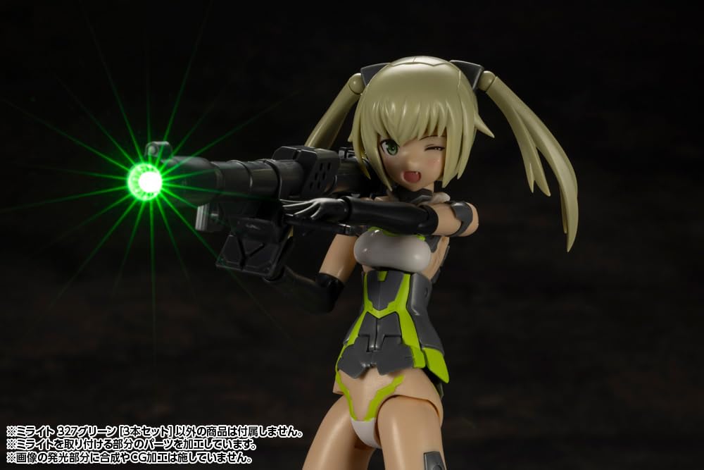 Kotobukiya M.S.G Modeling Support Goods Milight 327 Green [Set of 3] Approx. 27mm In Length Non-Scale Plastic Model