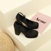 3359-13 French Mary Jane Single Shoes with High Heels Women's New Fashion Thick Heel Single Shoes Women's Shoes