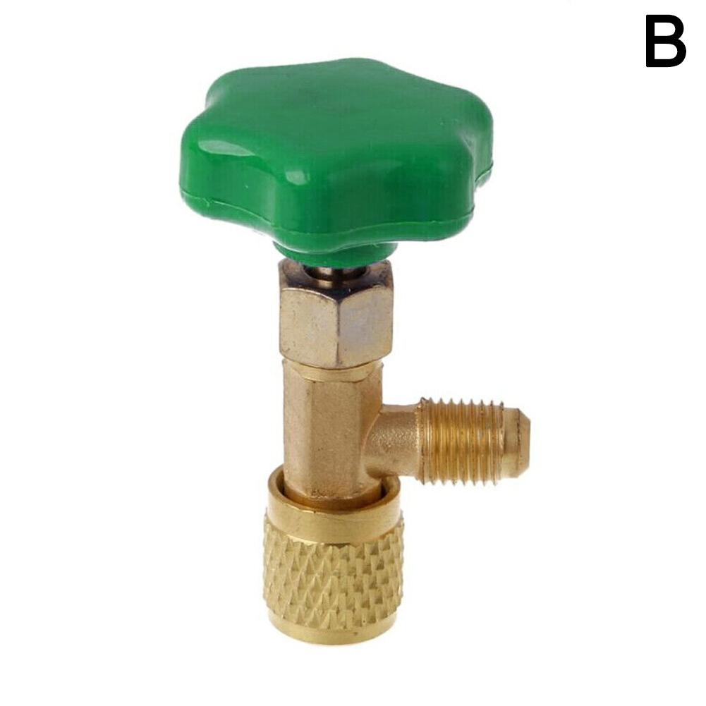 1 ks nízkotlaký dávkovací ventil otvírák na lahve 1/4 SAE konektor Mayitr kohoutek na lahve s chladivem pro plyn R22 R134a R410A