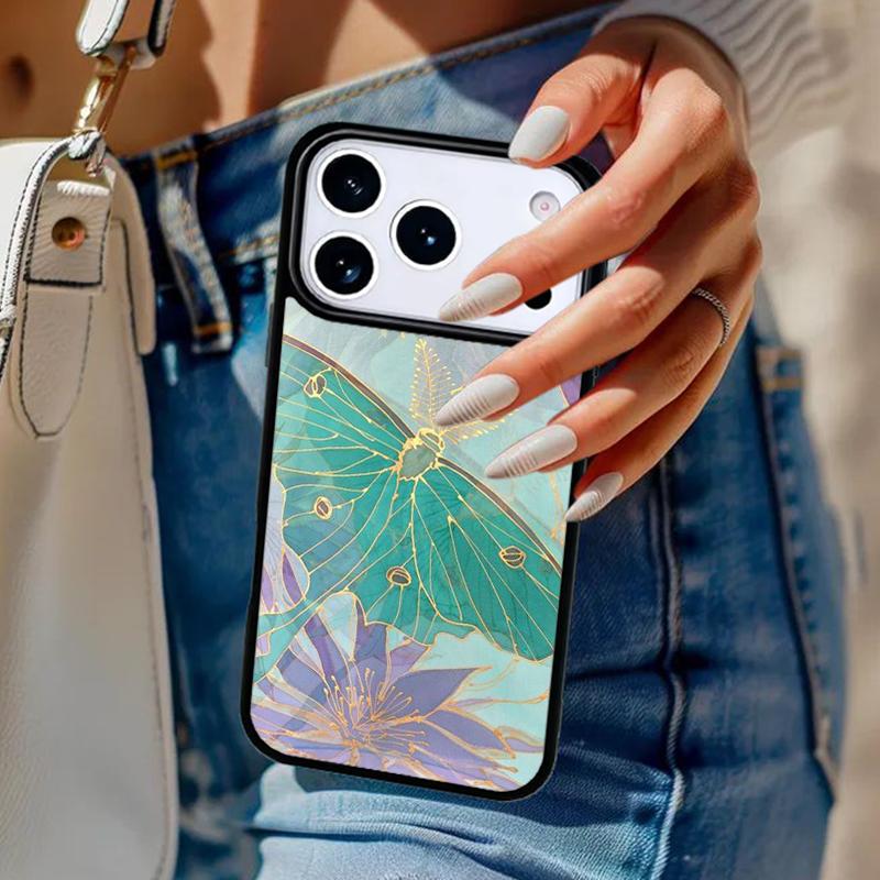 Feather Gold Foil Art Phone Case For iPhone 17 Air 14 15 13 12 Max Cover For Apple 14 15 16 16e 11 Pro Max Plus Coque