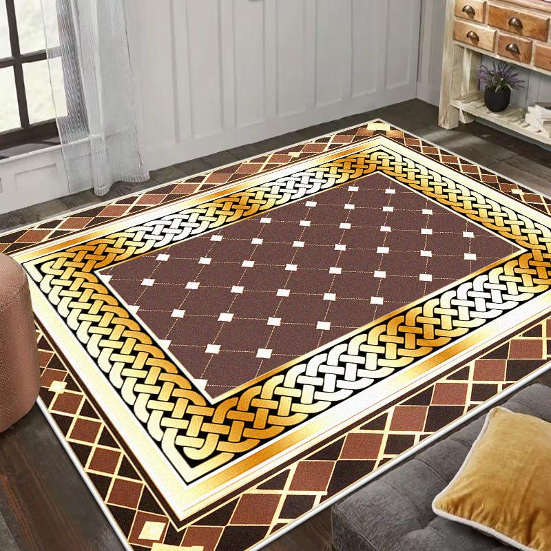 Black Gold Living Room Large Area Rug 200x300cm Luxury Decoration Home Coffee Table Area Carpet Bedroom Study Floor Mat Non-slip