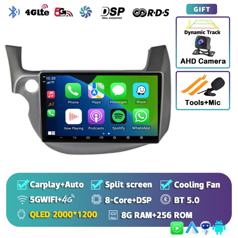 Android 14 Carplay Auto For HONDA FIT JAZZ 2007 - 2011 2012 2013 Car Radio Multimedia Player Video GPS Stereo WIFI+4G 2 Din DSP