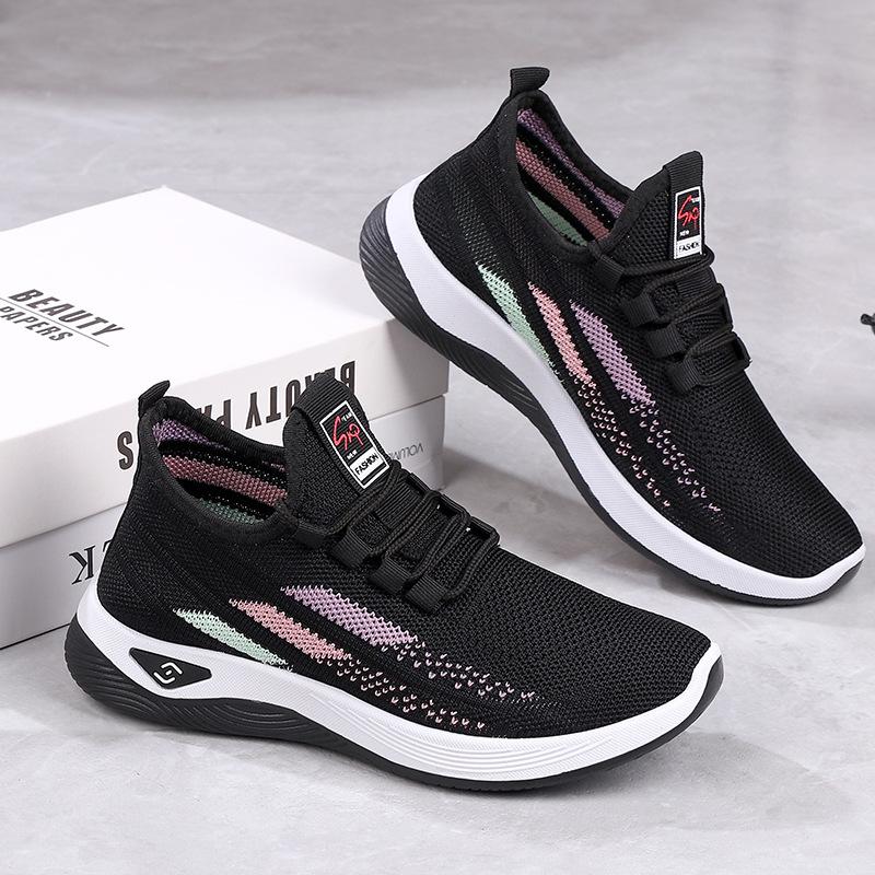 Women's Knit Sneakers Casual Shoes Breathable Shoes Running Shoes for Spring and Summer