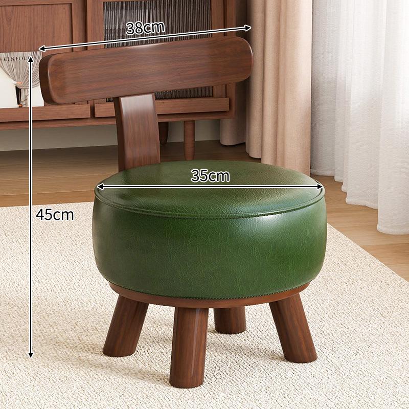 Вращающийся табурет из массива дерева, Низкий табурет для гостиной с подлокотником, Табурет для смены обуви с мягкой обивкой, Современный повседневный стул