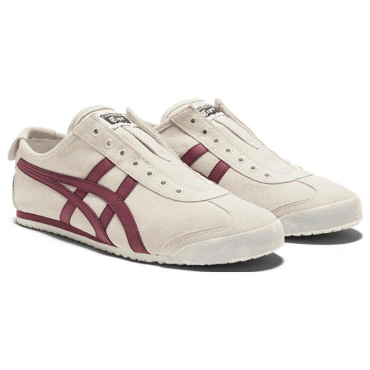 Onitsuka Tiger Unisex Mexico 66 Slip‑On Birch Dark Cherry 1183B782‑201