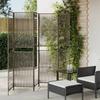 VidaXL Room Divider 6 Panels, Room Separator, Privacy Screen, Living Room Bedroom Screen, Modern, Grey 365386