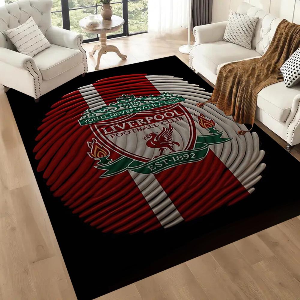 Liverpool Football Club Teppich Geeignet für Eingangsbereich Balkon Zimmer dekorieren Spielzimmer Antirutschmatte Büro Heimdekoration Perfektes Geschenk für FrauenMänner