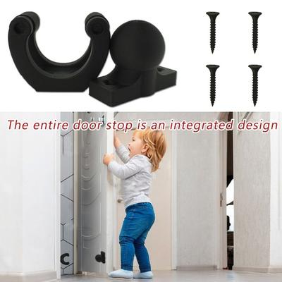 Noise Reduction Security Door Stopper Portable Bottom Door Stoppers Child Safety Lock Lightweight Finger Pinch Guards