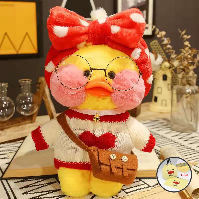 Kawaii 30cm Plushie Yellow Duck Animal Plush Soft Toys for Girls Kids Cute Doll Birthday/christmas Gift
