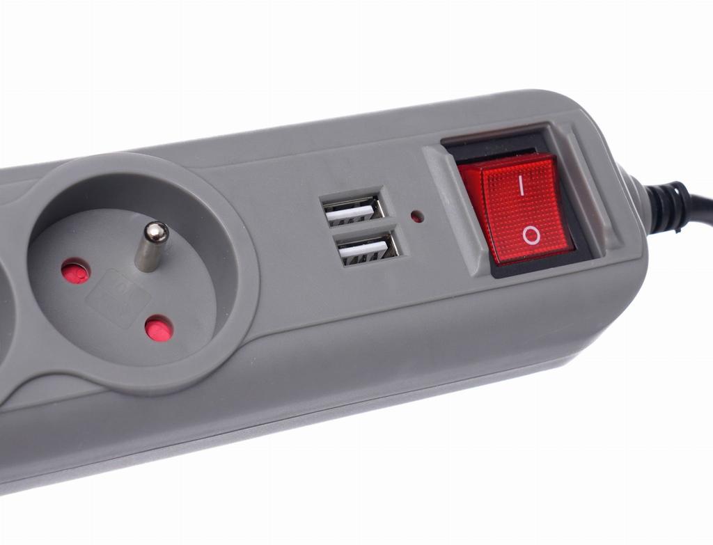 Extension cord with USB sockets 1.5m KD4033
