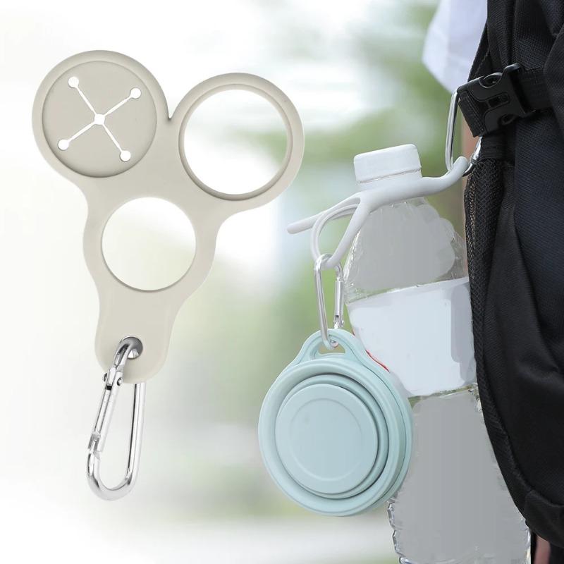 Silicone Water Bottle Buckle Water Bottle Holder 3 Holes Drink Bottle Holder Hook Multifunctional for Outdoor Activities