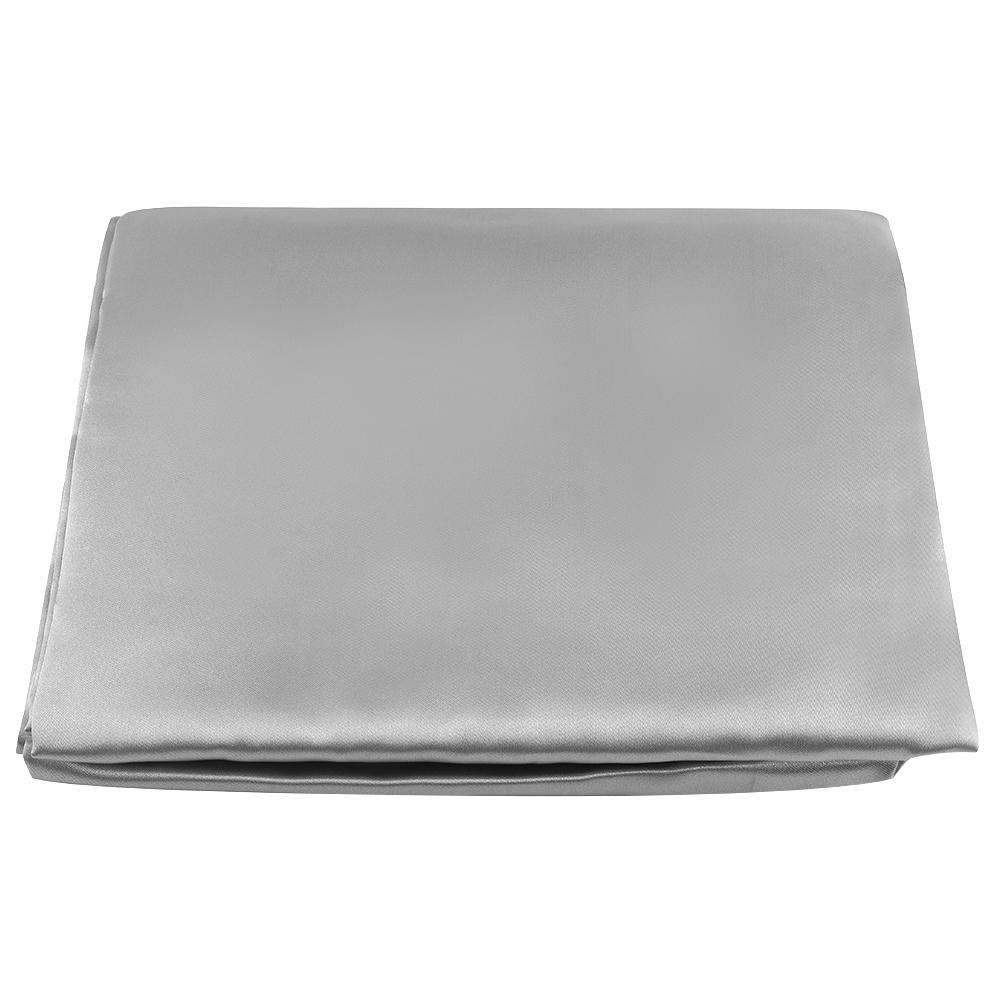 Einfarbiges Seidensatin Anti-Milben Spannbettlaken Matratzenschoner Bezug Bettwäsche-Set (KÖNIGIN )