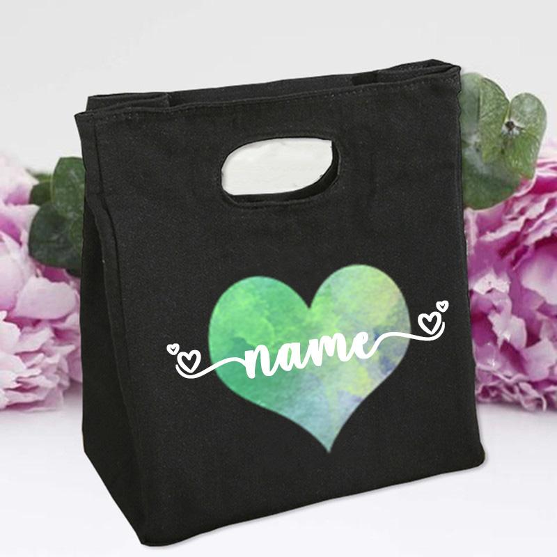 

Personal Custom Name DIY Functional Cooler Lunch Box Portable Insulated Bento Bag Thermal Picnic Food Bags Gift for Women Kids