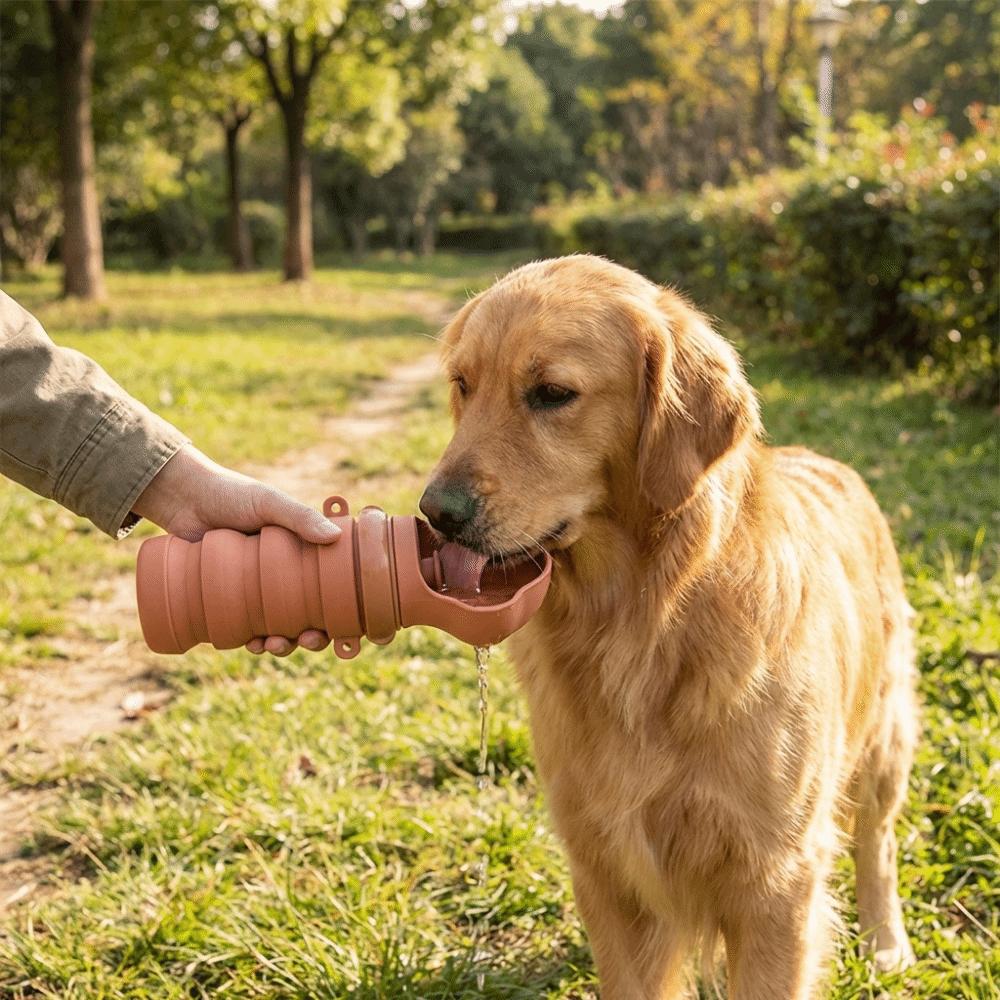 Leak-proof Dog Water Cup Silicone Cat Water Bottle Pet Water Feeder Pet Water Dispenser  Travel