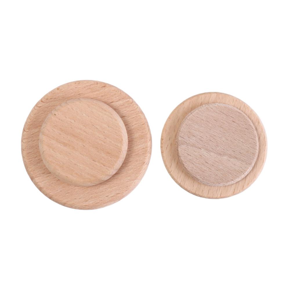 10pcs Unfinished Natural Wood Round Disc Natural Beech Wood Round Slice Blank Wood Pieces  Handwork