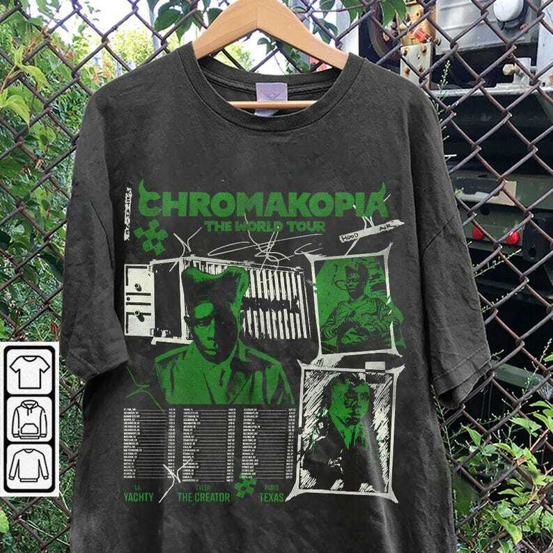 Vtg Tyler The Creator Chromakopia Shirt Grungge Rapper remake black shirt L