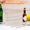 900ml Bento Box for Adults Kids 3 Stackable Lunch Box Leak-proof Bento Lunch Box Portable Lunch Food Container Reusable Healthy