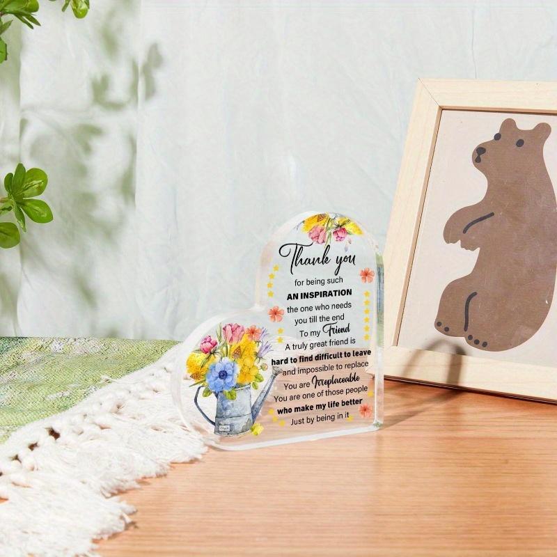 Thank You Friendship Paperweight - Cute Desk Gift for Bestie & Sister