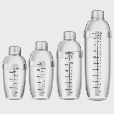 700ml Transparent Resin Shaker Cup for Milk Tea & Cocktails