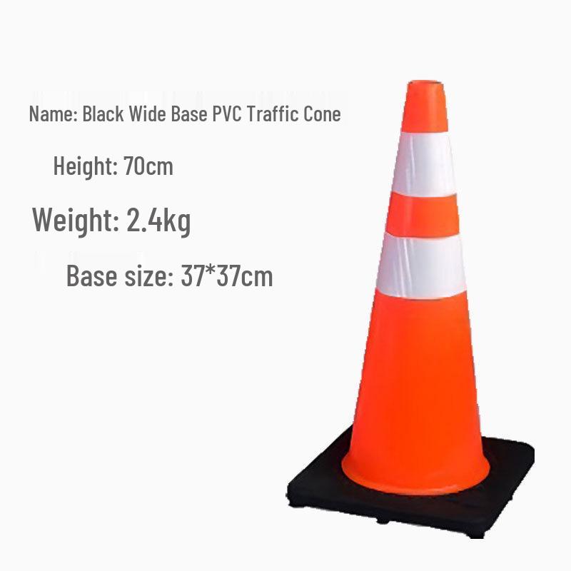 Reflective Red PVC Traffic Cone - Road Safety Warning Barrier