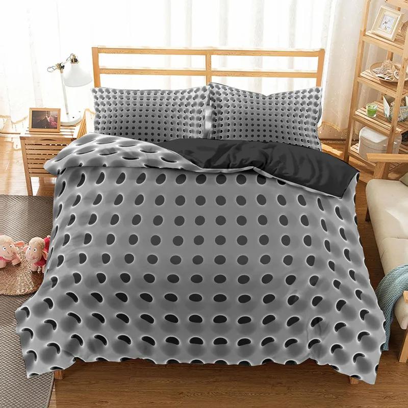 

Geometric Duvet Cover Abstract Stereoscopic Dense Hole Pattern Comforter Cover Modern Geometry Twin Full Queen King Bedding Set EU Single(135x200cm)