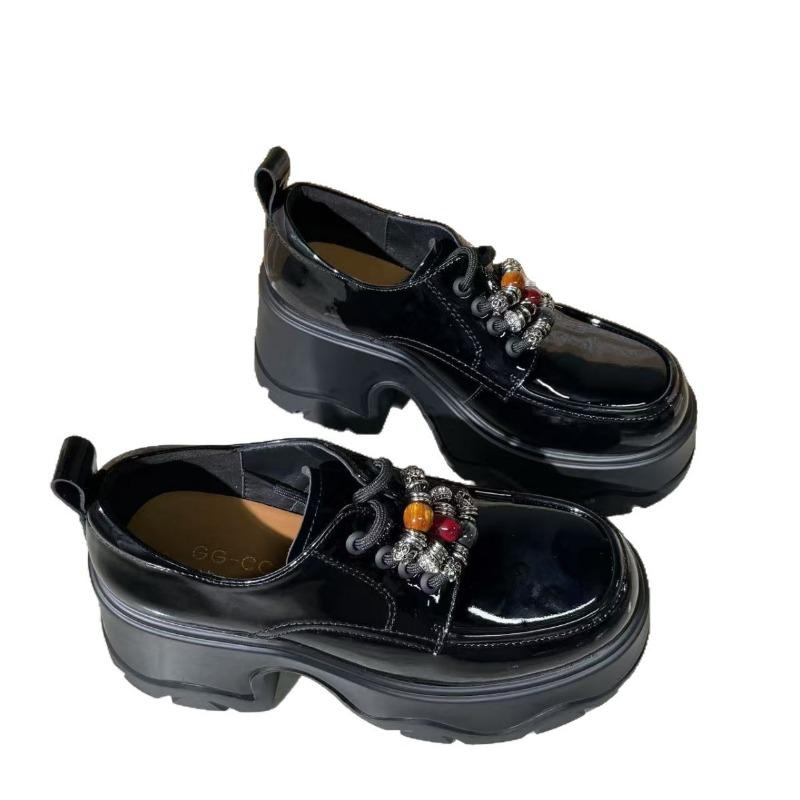 Revival autumn new retro platform women's small leather shoes