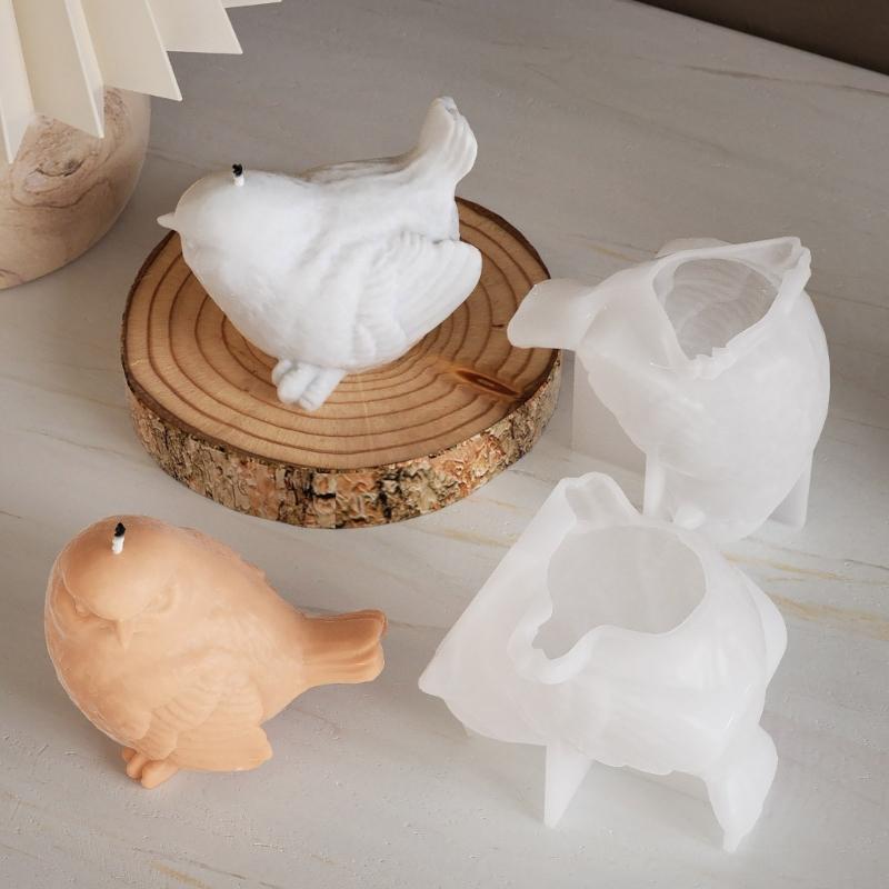 Flexible Silicone Mold for Creating Unique 3D Bird Figurines Accessory for Enthusiasts and Home Decoration Daily Use
