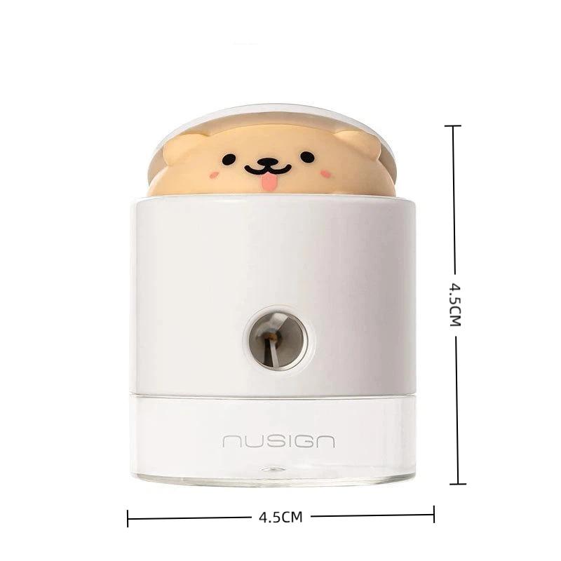 Mini Pencil Sharpener Cute Cartoon Dog Appearance Manual Operation Safe Stationery for Kids School Office Daily Use