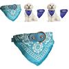 Pet Dog Adjustable Puppy Cat Neck Scarf Bandana With Leather Collar Neckerchief