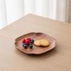 Bandeja de Madera de Nogal Tallada Decorativa para Mesa de Café Plato Corazón
