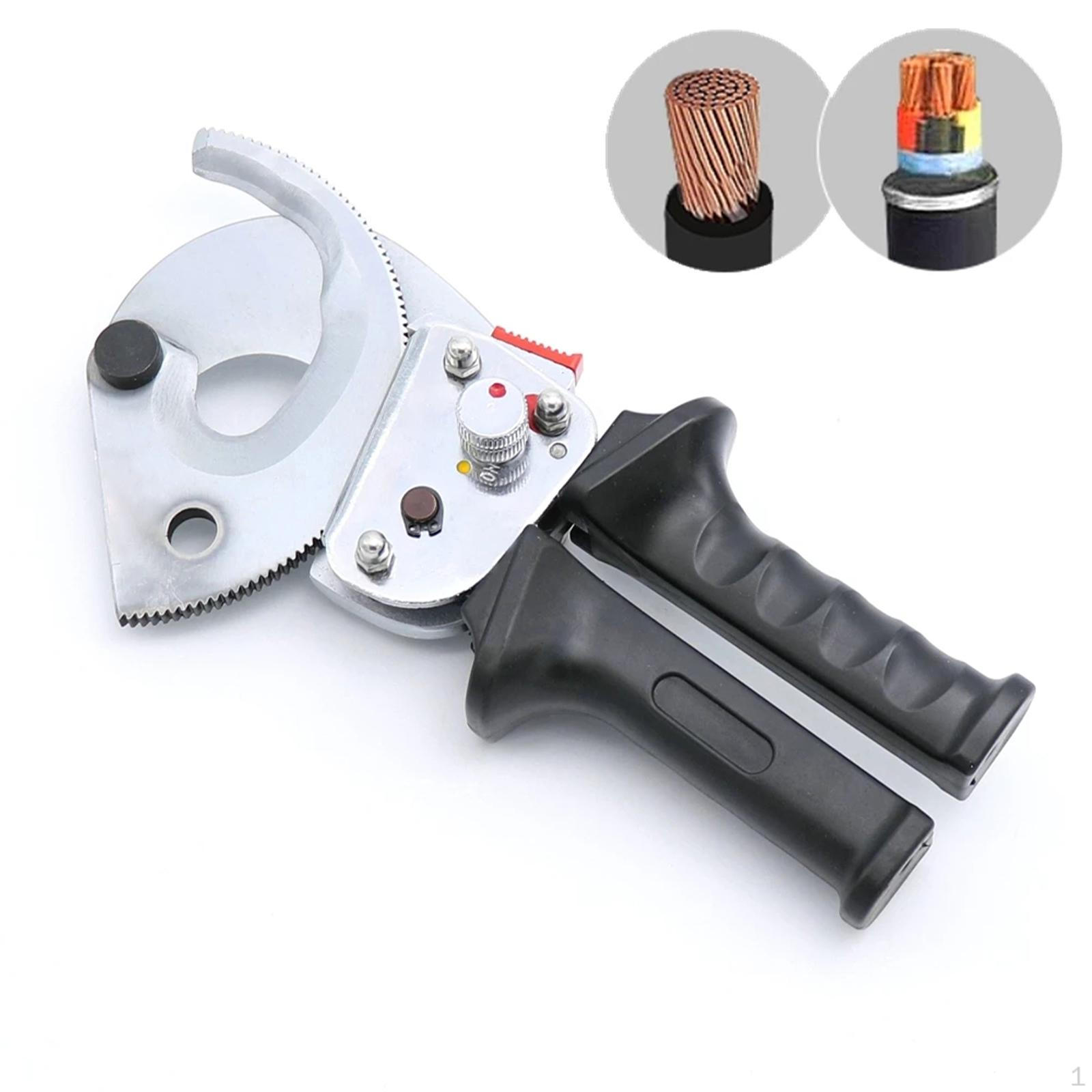 Heavy Duty Ratchet Crimper Pliers Hand Tools Electrical Wire Cutter for 500mm2 Copper/Aluminum