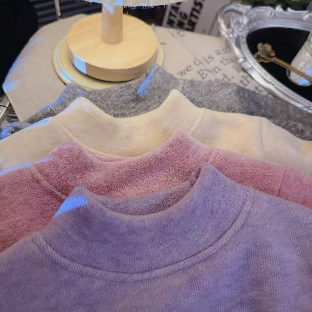 Cozy Koala Fleece Wool-Silk Base Layer Top for Babies - Warm & Versatile Autumn/Winter Wear