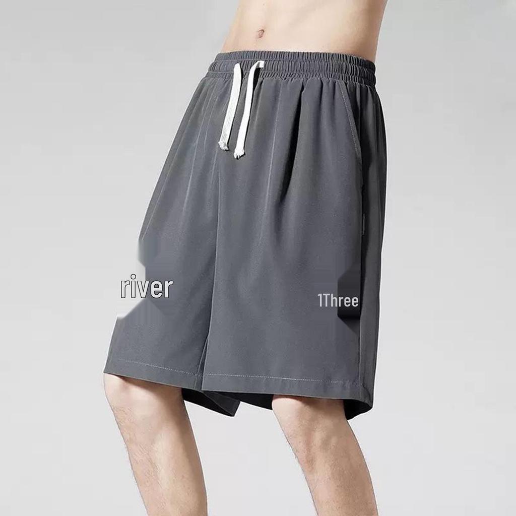 Men's 2024 Quick-Dry Ice Silk Shorts: Lightweight, Breathable 5-Point Running & Casual Wear