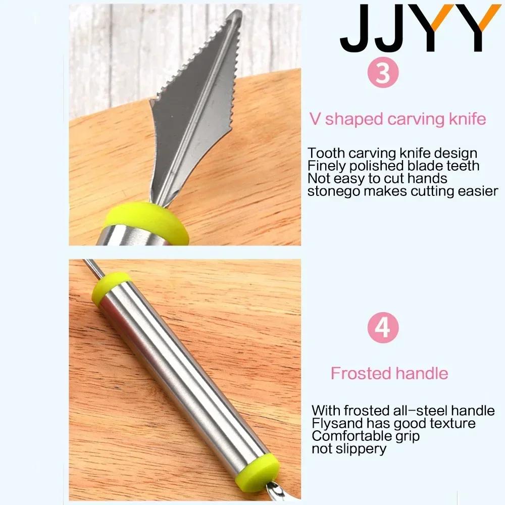 Watermelon Slicer Cutter Tool Fruit Vegetable Carving Knife Ice Cream Scoop Kitchen Gadget for Cold Dishes Salad Making