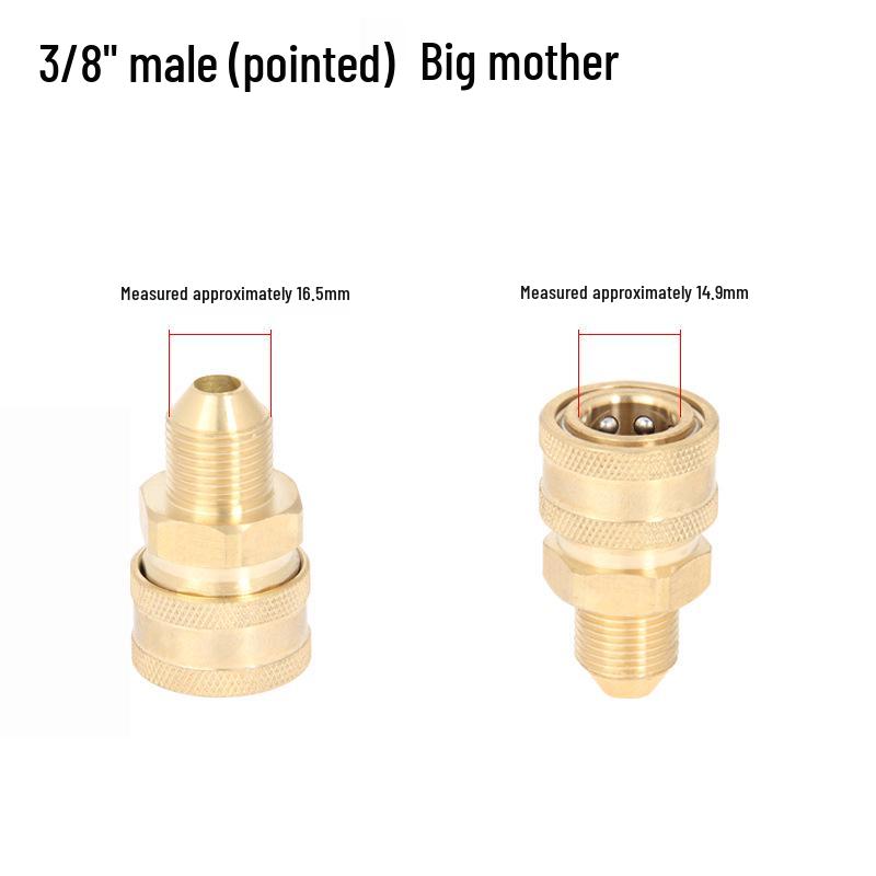 High-Pressure Copper Quick-Connect Water Hose Adapter for Car Washers