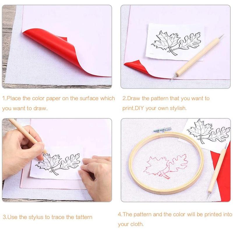 10Pcs Fabric Carbon Paper Water-soluble Handmade Cross Stitch Tool Supplies DIY Fabric Transfer Paper Embroidery Tool Sewing Acc