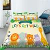 Cartoon Animal Series Bedding Three-Piece Polyester Dinosaur Digital Printing