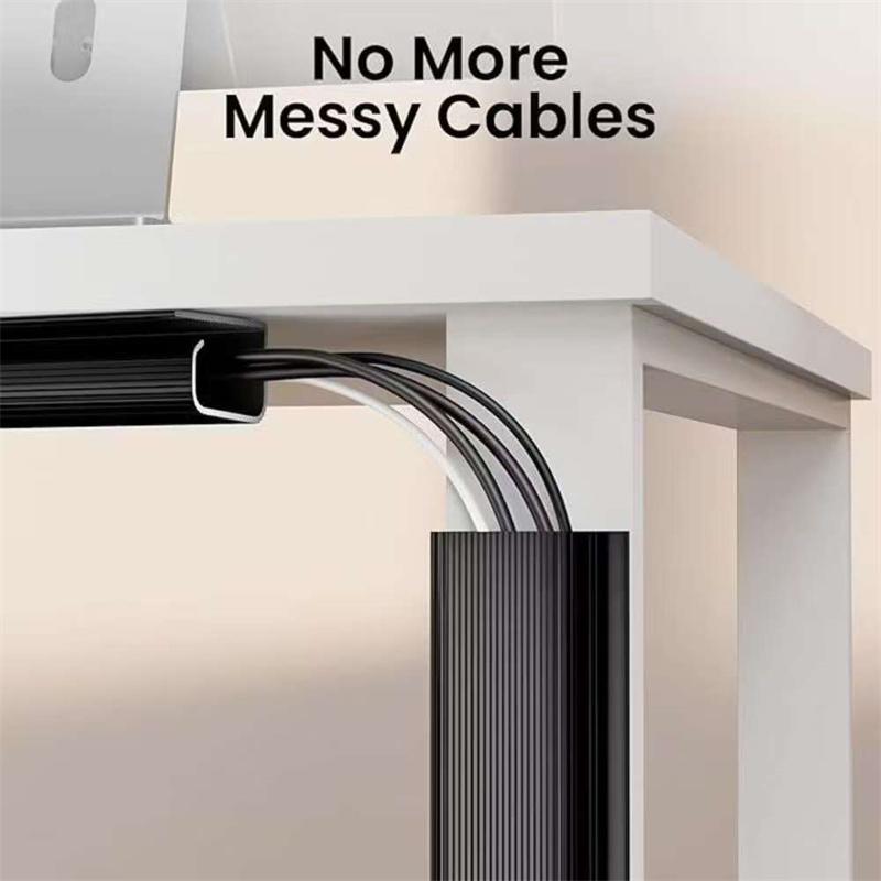 Channel Desk Cable Organizer Wire Management Accessories Network cable power cord Protecter No Drilling Under Desk Management Tray