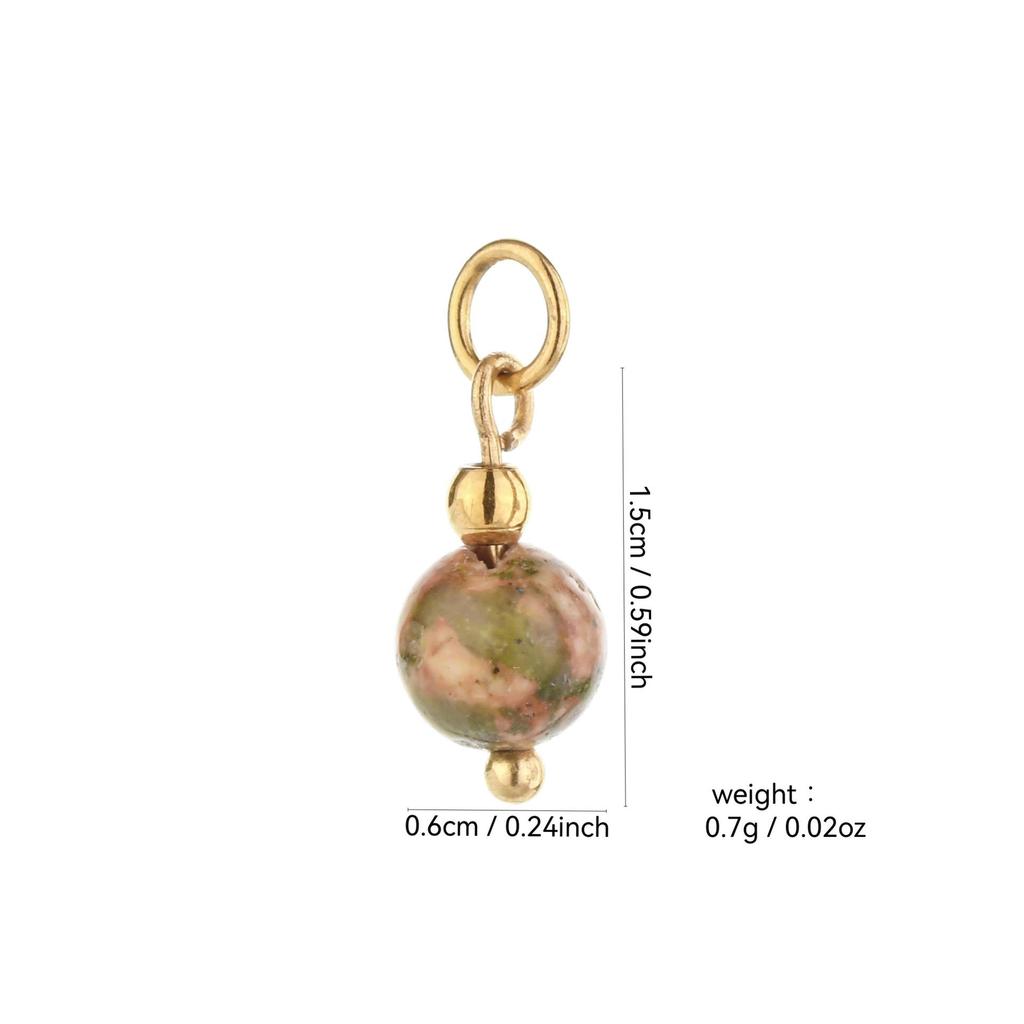 Handmade 18k Gold Electroplated Natural Stone Bead Earrings
