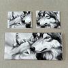 Weißer Wolf Digitaldruck Bettbezug-Set Lieferung 3D Bettwäsche Bettdeckebezug Kissenbezug Dreiteiliges Set