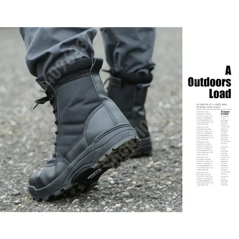 Men Shoes Fashion Breathable Motorcycle Boots Autumn Non Slip Hiking Shoes for Men Outdoor Training Boots Resistant Riding Boots