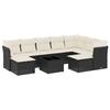 VidaXL Garden Lounge Set with Cushions 10 Pcs, Sofas with Adjustable Feet, Outdoor Furniture Set Patio Terrace, 3250415