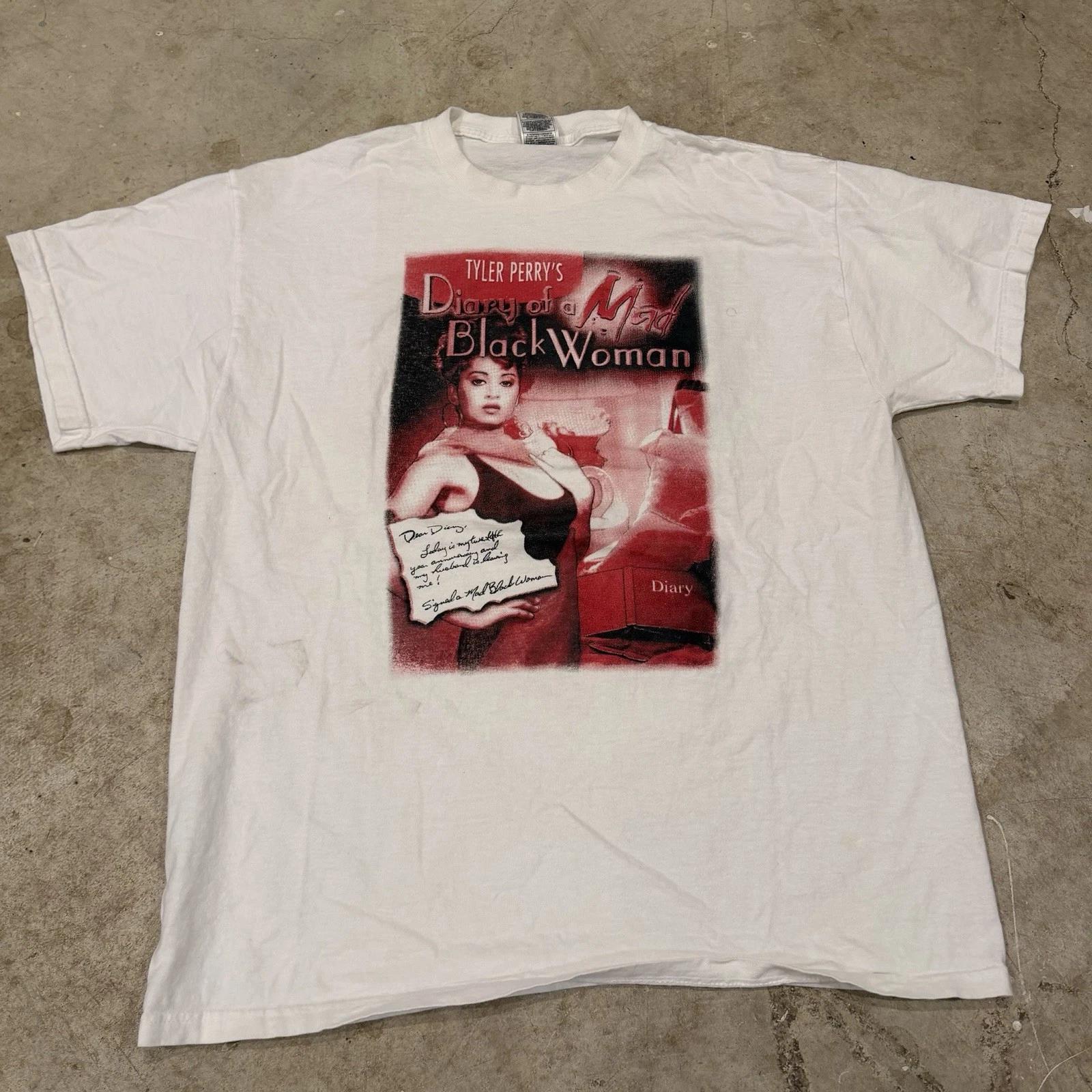 Tyler Perry Diary Of A Mad Black Madea Woman Double Sided Rap Tee Mens XL 2001 XL