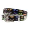 Rhinestone Graffiti Eye Print Punk Fashion Belt (Y2K Trend)