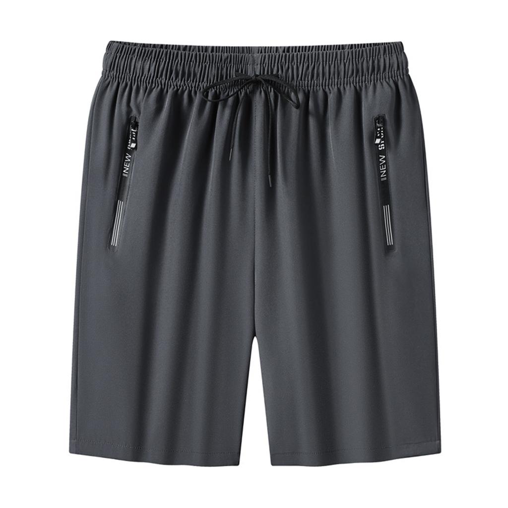 Men's Summer Casual Sport Shorts Elastic Waistband Quick Dry Lightweight Breathable Four-Way Stretch Five-Point Length Beachwear