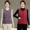 Women Autumn Down Cotton Solid Color O-neck Sleeveless Vest With Lightweight Warm And Slim Fit Comfortable Versatile Base Vests