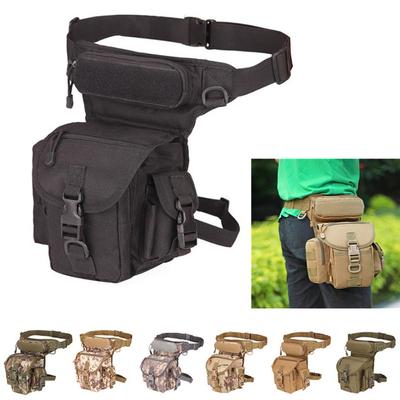 Herren Taktische Drop-Leg-Tasche Multifunktionale Hüfttasche Verstellbarer Oberschenkelgurt Wandern Sport Radfahren Wasserdichte Nylon Campingtasche